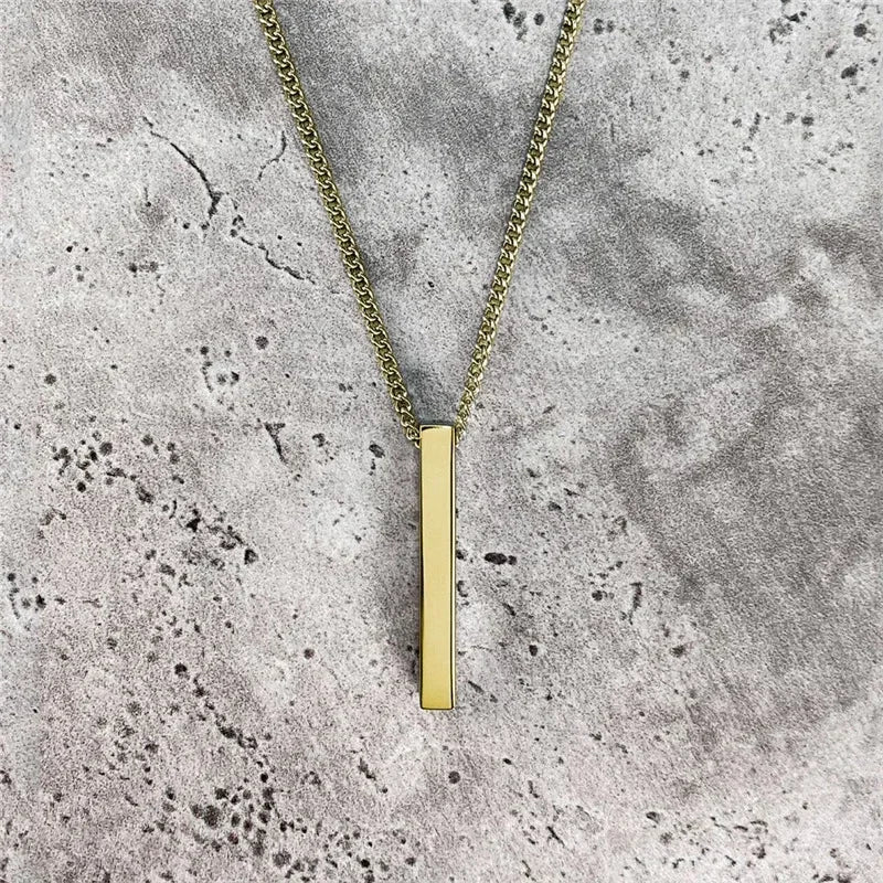 Classic 3D Bar Pendant