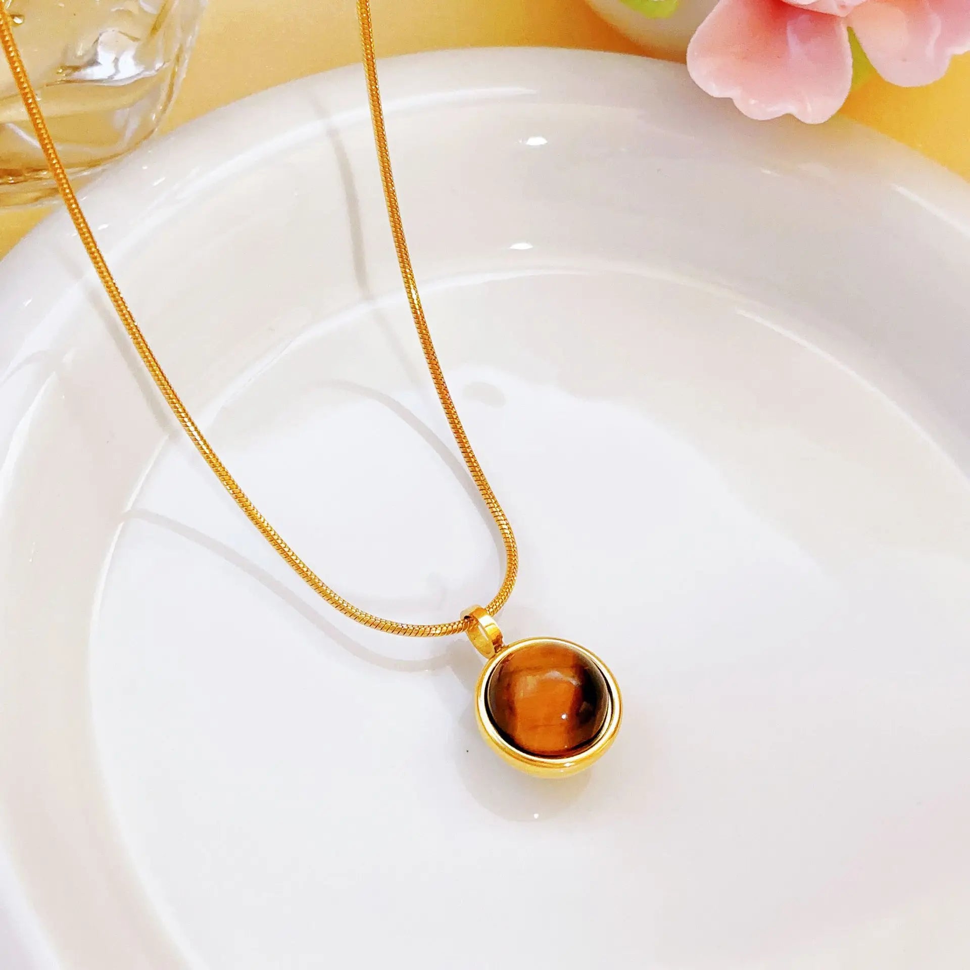Bead Clavicle Necklace